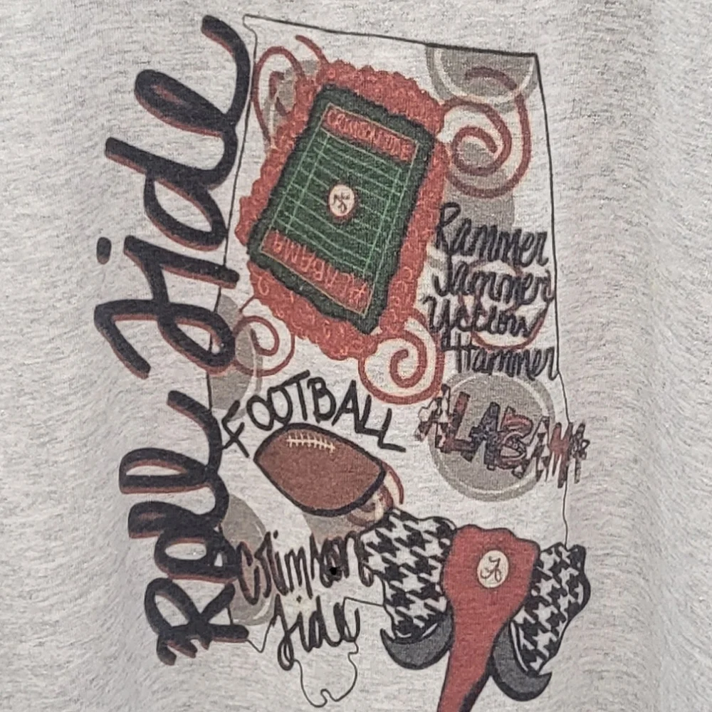 Gray Roll Tide Unisex Tshirt - Picture 2 of 2